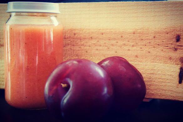 Plum with cinnamon baby puree recipe (from 6 months)