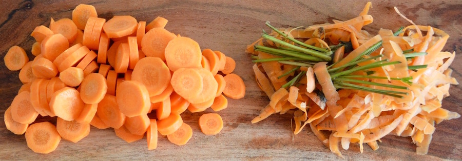 Carrot slices for babies
