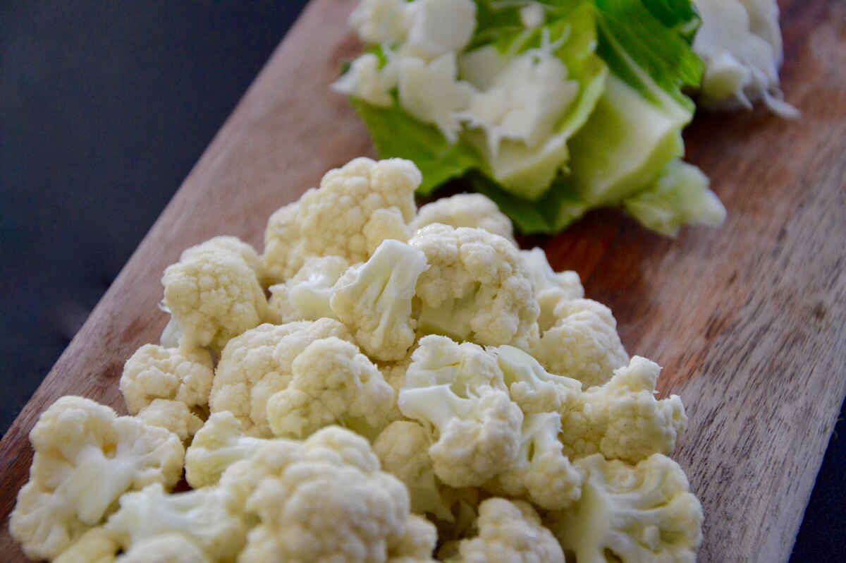 Cauliflower florets for babies