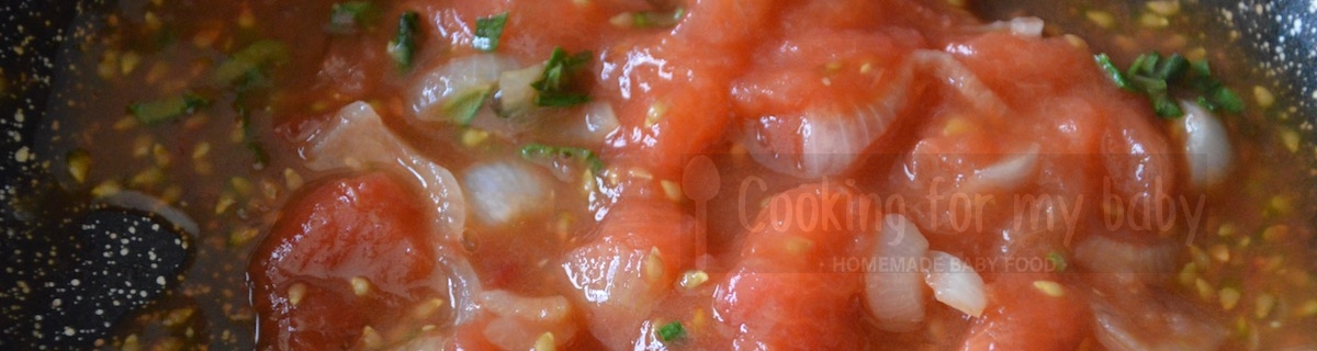 Tomato-basil salsa for baby
