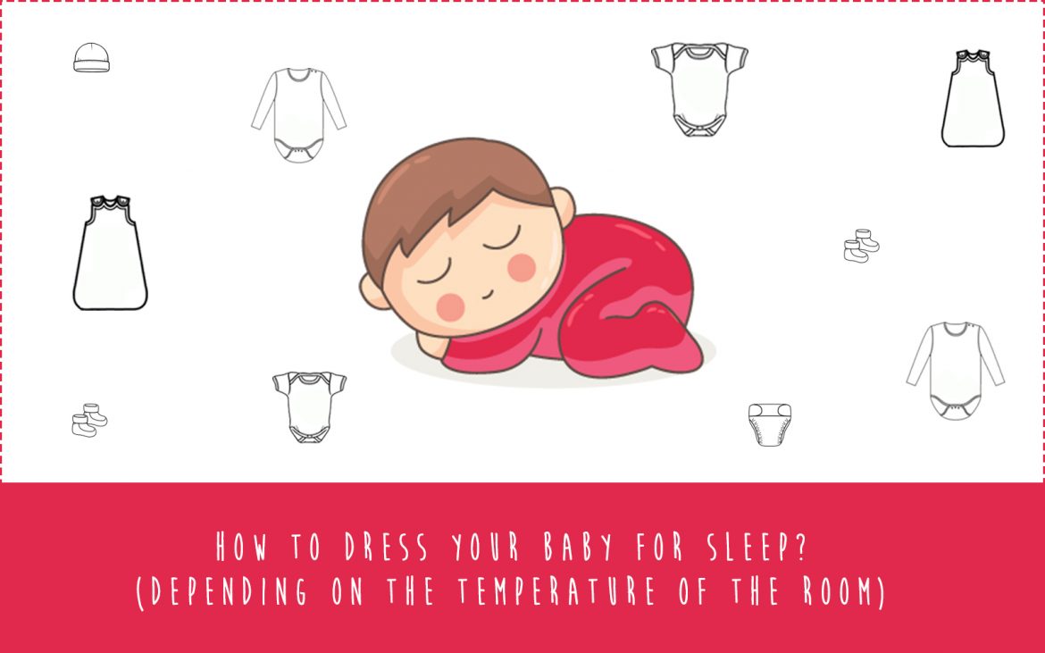 How to dress baby for sleep at night (Depending on the temperature of the baby room)