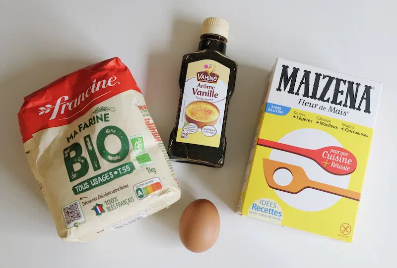 Simple ingredients for baby’s first biscuit